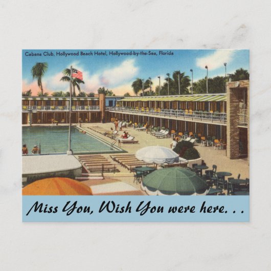 Carte Postale Florida, Hollywood Beach Hotel (Devant)