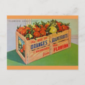 Carte postale Florida Oranges et Crate de pamplemo (Devant)