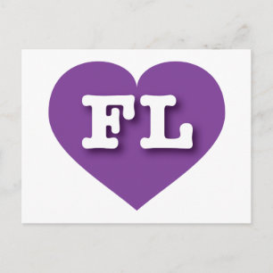 Carte Postale Florida Purple Heart - J'aime FL