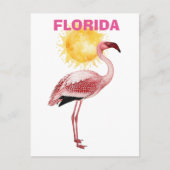 CARTE POSTALE FLORIDA SOLEIL AVEC FLAMANT ROSE (Devant)