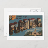 Carte Postale Floride (bâtiment de la capitale) - Grande lettre (Devant / Derrière)