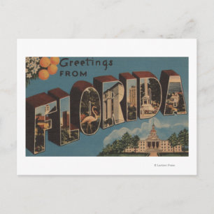 Carte Postale Floride (Capital Building) - Grande Lettre