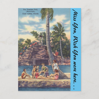 Carte Postale Floride, Coral Gables, Piscine vénitienne