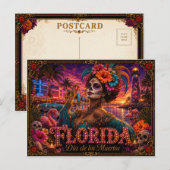 Carte Postale Floride Día de los Muertos Rétro (Devant / Derrière)