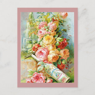Carte Postale Floride Eau de parfum avec Roses de chou