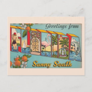 Carte Postale Floride ensoleillée vintage
