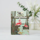 Carte Postale Floride Everglades dessin animé poster de voyage (Debout devant)
