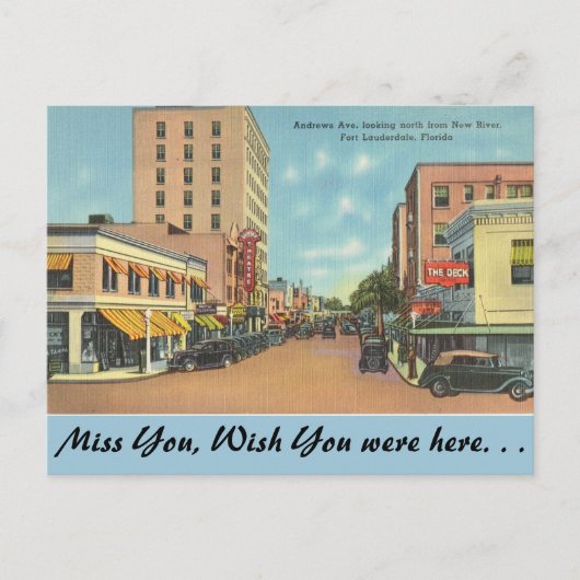 Carte Postale Floride, Ft. Lauderdale, Andrews Ave. (Devant)
