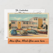 Carte Postale Floride, Ft. Lauderdale, Martindale Apartments (Devant / Derrière)