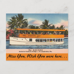 Carte Postale Floride, Ft. Lauderdale, Tour Boat