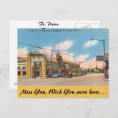 Carte Postale Floride, Ft. Pierce, La Dixie Highway (Devant / Derrière)