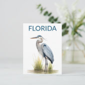 Carte Postale Floride Great Blue Heron Voyage d'oiseaux (Debout devant)
