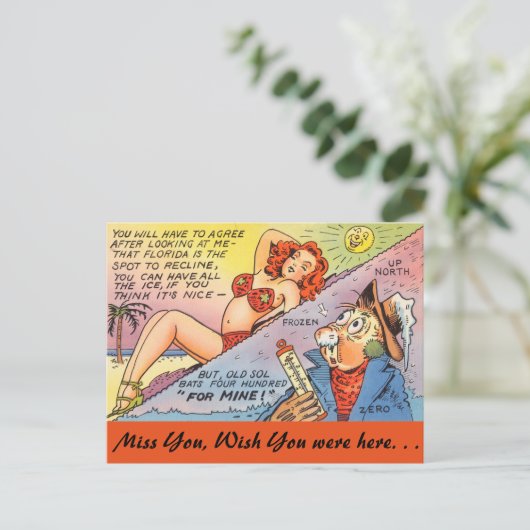 Carte Postale Floride, hiver (Debout devant)