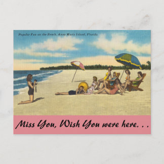 Carte Postale Floride, île Anna Maria, amusement sur la plage