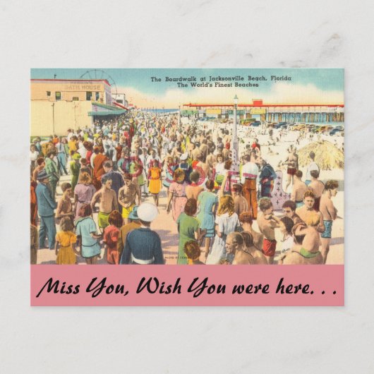 Carte Postale Floride, Jacksonville, Beach Amusements (Devant)