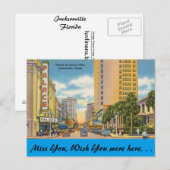 Carte Postale Floride, Jacksonville, Forsyth St. (Devant / Derrière)