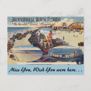 Carte Postale Floride, Jacksonville, Scènes de plage