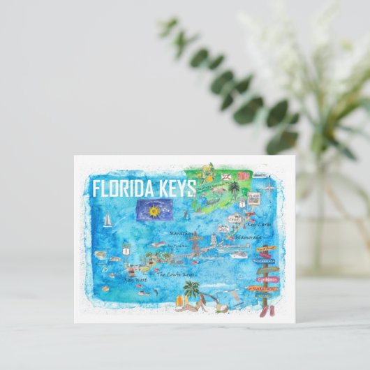 Carte postale Floride Keys Key West Marathon Key L (Debout devant)