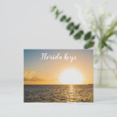 Carte Postale Floride Keys Ocean Sunset Golden Glow (Debout devant)