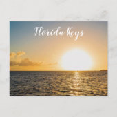 Carte Postale Floride Keys Ocean Sunset Golden Glow (Devant)