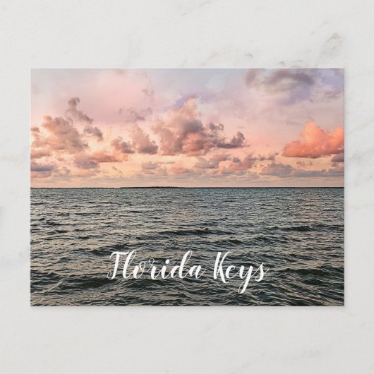 Carte Postale Floride Keys Pastel Ocean Sunset Scène (Devant)