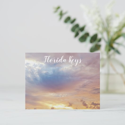 Carte Postale Floride Keys vibrant Sunset Cloudscape (Debout devant)