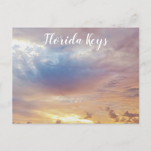 Carte Postale Floride Keys vibrant Sunset Cloudscape (Devant)