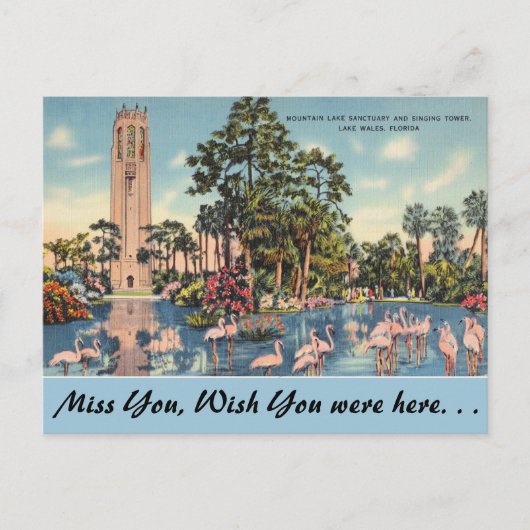 Carte Postale Floride, Lake Wales, tour carillon de Bok (Devant)