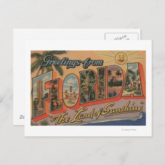 Carte Postale Floride - Le pays du soleil (Devant / Derrière)