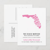 Carte Postale FLORIDE Nous avons déménagé Nouvelle adresse Nouve (Devant / Derrière)