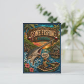 Carte Postale Floride Parti Pêcher Longnose Gar (Debout devant)