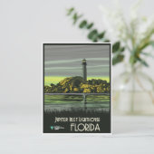 Carte Postale Floride, phare de l'entrée de Jupiter, (Debout devant)