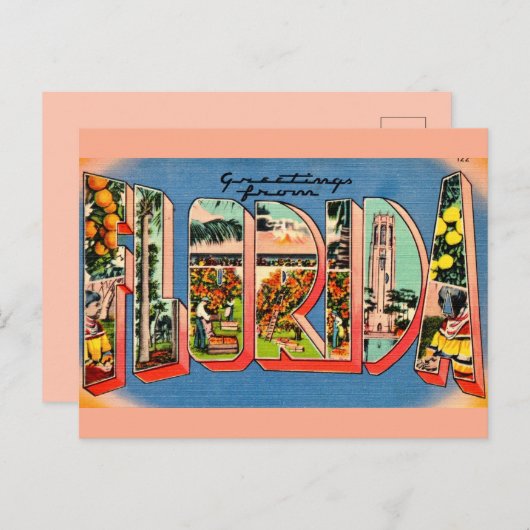 Carte Postale Floride rétro (Devant / Derrière)