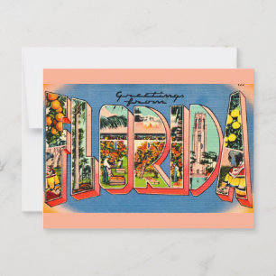 Carte Postale Floride Rétro 