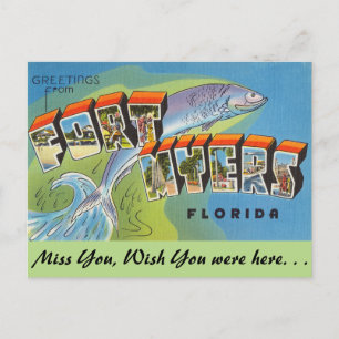 Carte Postale Floride, salutations de Fort Myers
