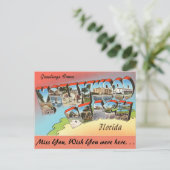 Carte Postale Floride, salutations de Hollywood Beach (Debout devant)