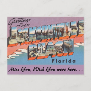 Carte Postale Floride, salutations de Jacksonville Beach