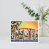 Carte Postale Floride Salutations Des États-Unis (Debout devant)