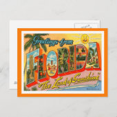 Carte Postale Floride Salutations Des États-Unis (Devant / Derrière)