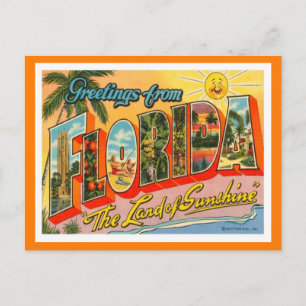 Carte Postale Floride Salutations Des États-Unis