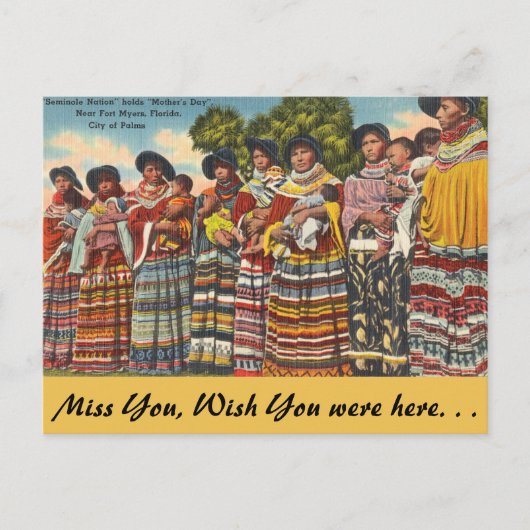 Carte Postale Floride, Seminoles Ft. Myers (Devant)