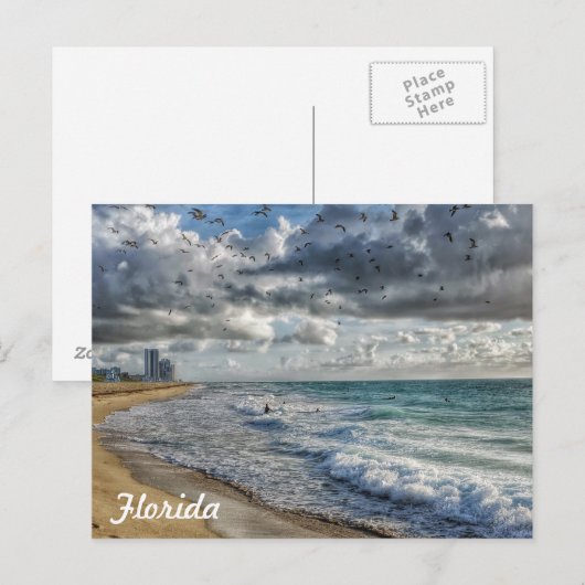 Carte postale Floride Sud Floride Côte (Devant / Derrière)