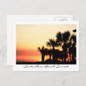 Carte Postale Floride Sunset Père Noël Rosa Beach Palmiers (Devant / Derrière)