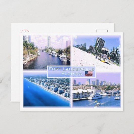 Carte Postale Floride - Usa - Mosaïque - (Devant / Derrière)