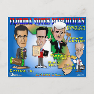 Carte Postale Floride vote 4 Républicains