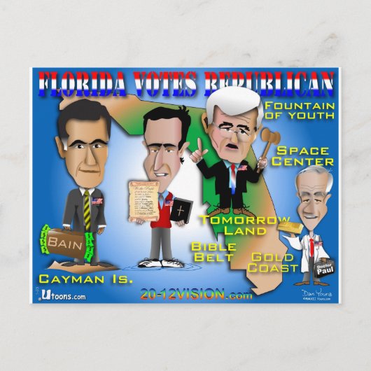 Carte Postale Floride vote 4 Républicains (Devant)