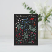 Carte Postale Floriographe Amour langue des fleurs botanique (Debout devant)
