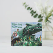 Carte Postale Flotte Alligator Mardi Gras (Debout devant)