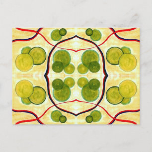 Carte postale Flotte crème verte