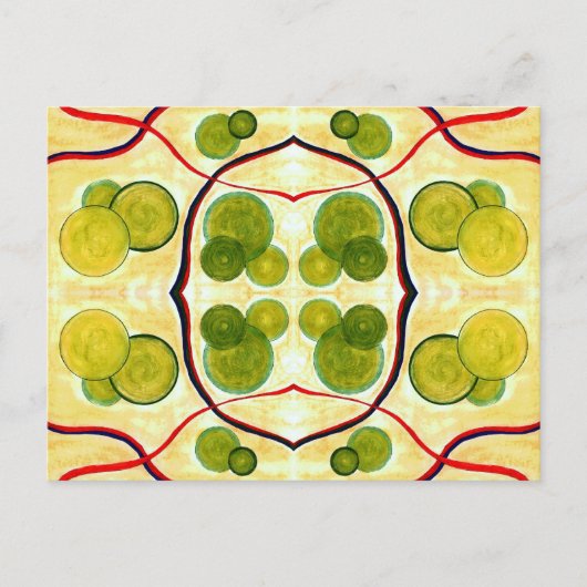 Carte postale Flotte crème verte (Devant)